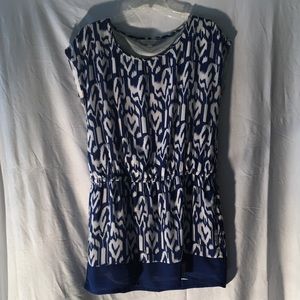 Charming Charlie Blue and White mini dress size M